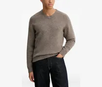 Pullover mit V-Ausschnitt - Braun