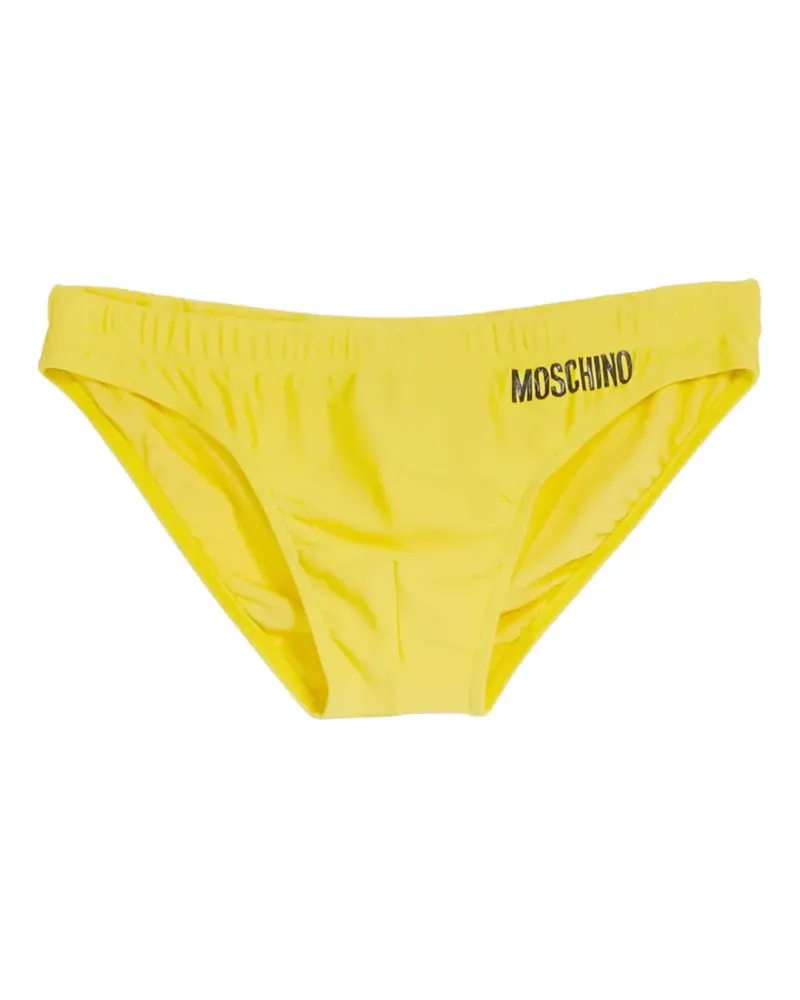 Moschino Smiley® Badeshorts mit Logo-Print - Gelb Gelb
