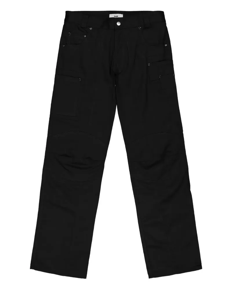 GmbH Cargohose mit Knie-Patch - Schwarz Schwarz