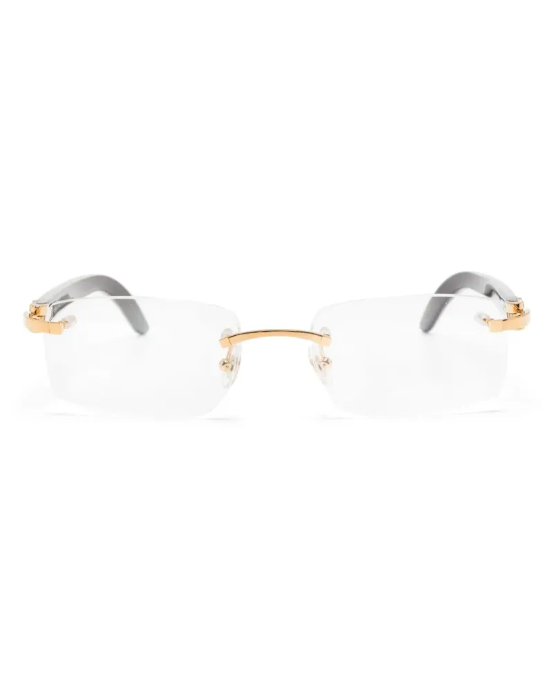 Cartier Rahmenlose Brille mit eckigen Gläsern - Gold Gold