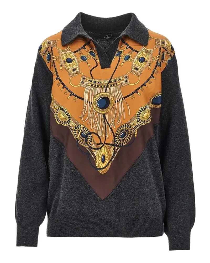 Etro Pullover mit grafischem Print - Grau Grau