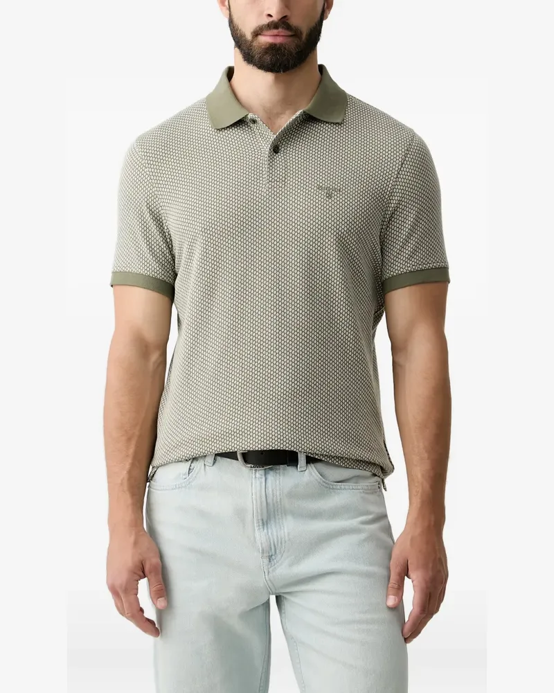 Barbour Copgrove geometric-print short-sledeve polo shirt - Grün Grün