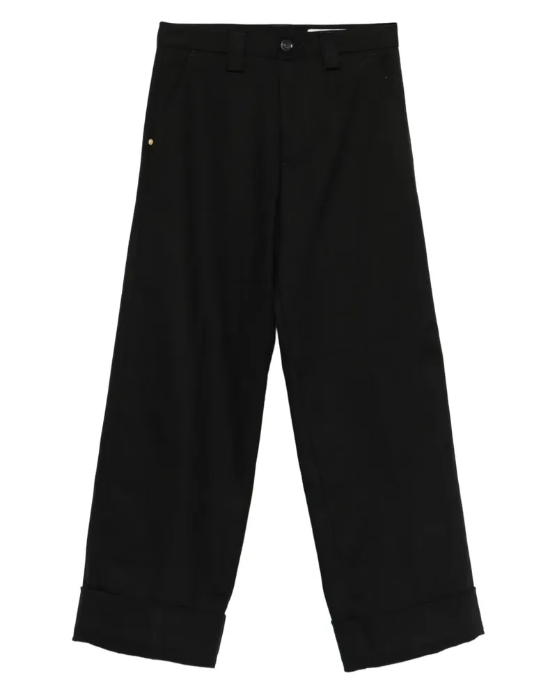 PLAN C Hose mit Knopfverschluss - Schwarz Schwarz