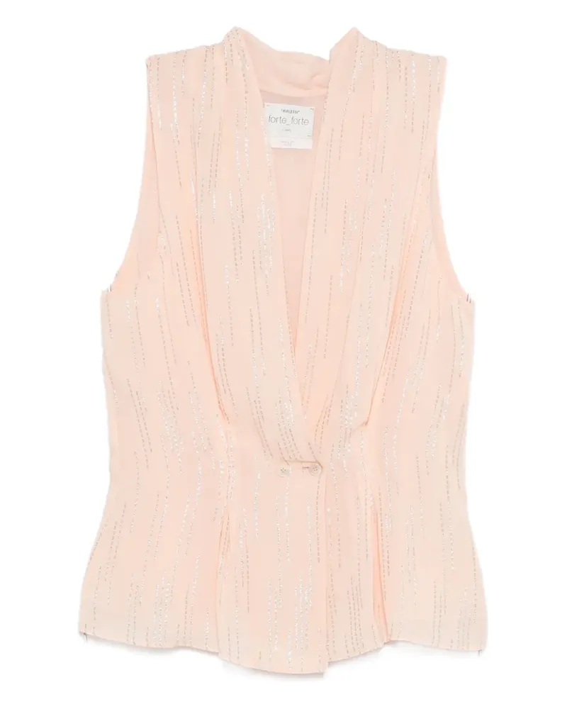 forte_forte Drapiertes Top - Rosa Rosa