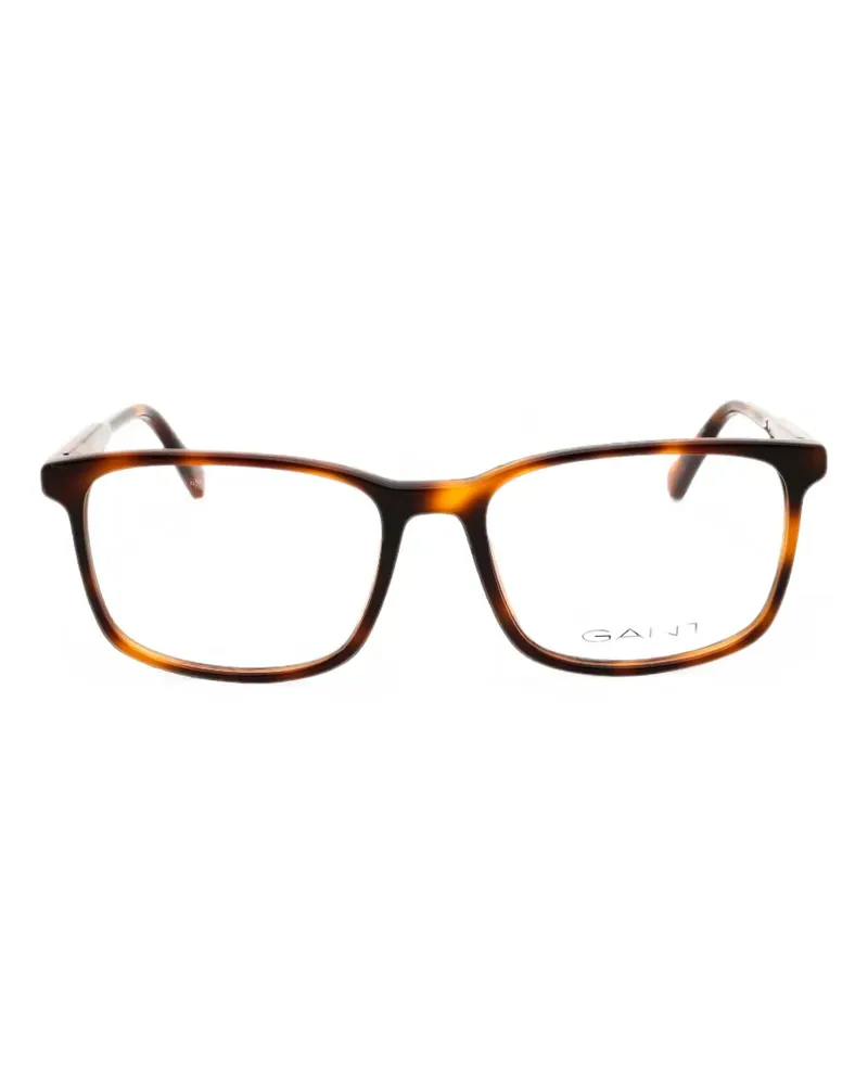 Gant tortoiseshell-effect rectangle-frame glasses - Braun Braun