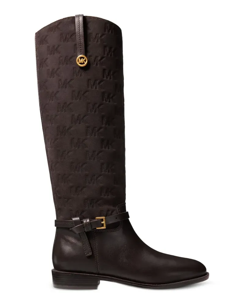 Michael Kors Beverly Reitstiefel aus Wildleder und Leder - Braun Braun