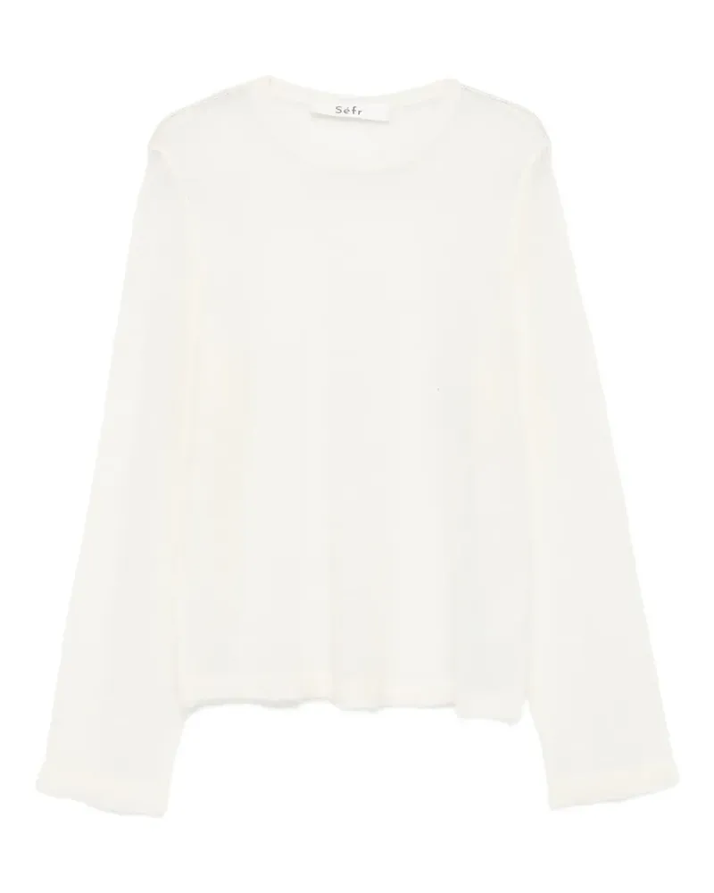 Séfr Semi-transparentes Les T-Shirt - Weiß Weiß