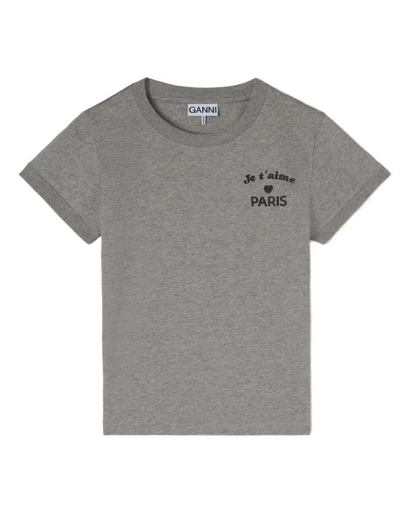 Ganni Club T-Shirt - Grau Grau