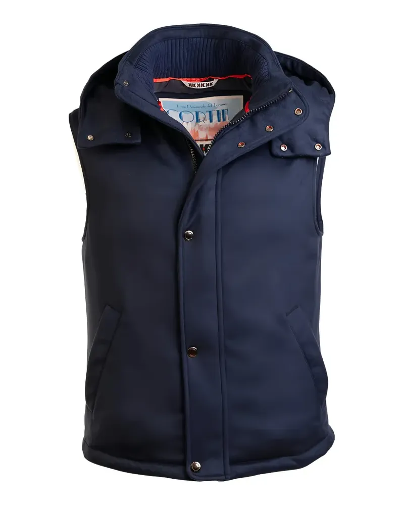 Kiton hooded gilet - Blau Blau