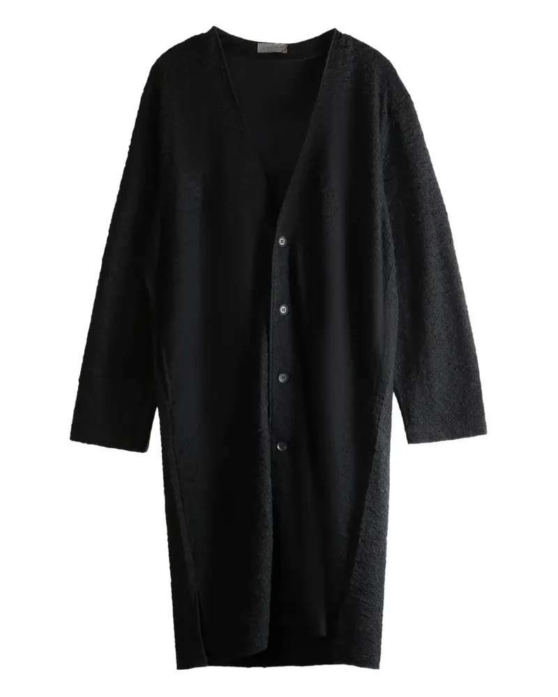 Yohji Yamamoto V-neck wool cardigan - Schwarz Schwarz