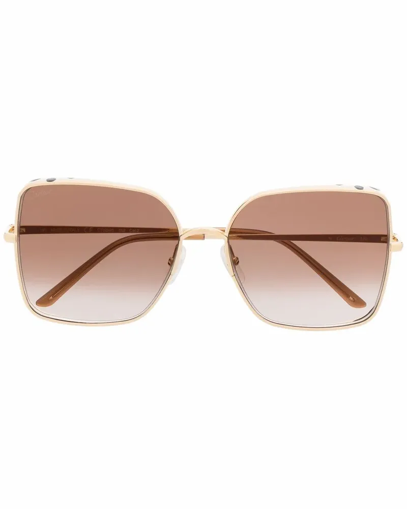Cartier Sonnenbrille mit Muster - Gold Gold