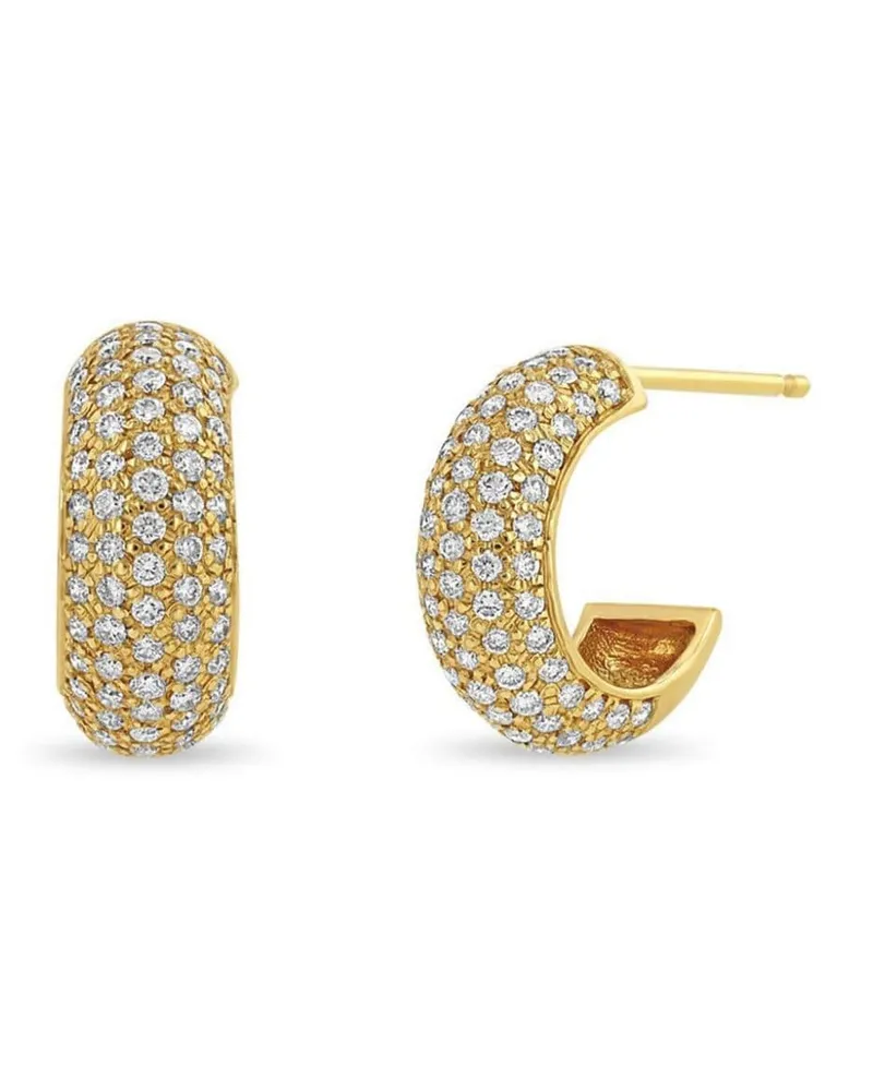 ZOË CHICCO 14kt Gelbgoldcreolen mit Diamanten Gold