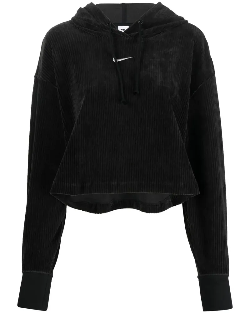Nike Hoodie aus Velours - Schwarz Schwarz