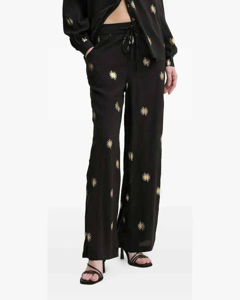 Never Fully Dressed Hose mit Sonnen-Print - Schwarz Schwarz