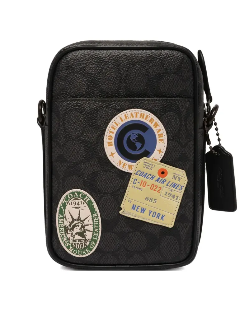 Coach Hitch Kuriertasche mit Patch-Print - Grau Grau