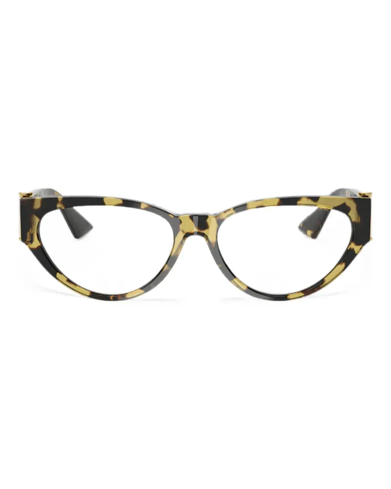Versace Cat-Eye-Brille in Schildpattoptik - Nude Nude