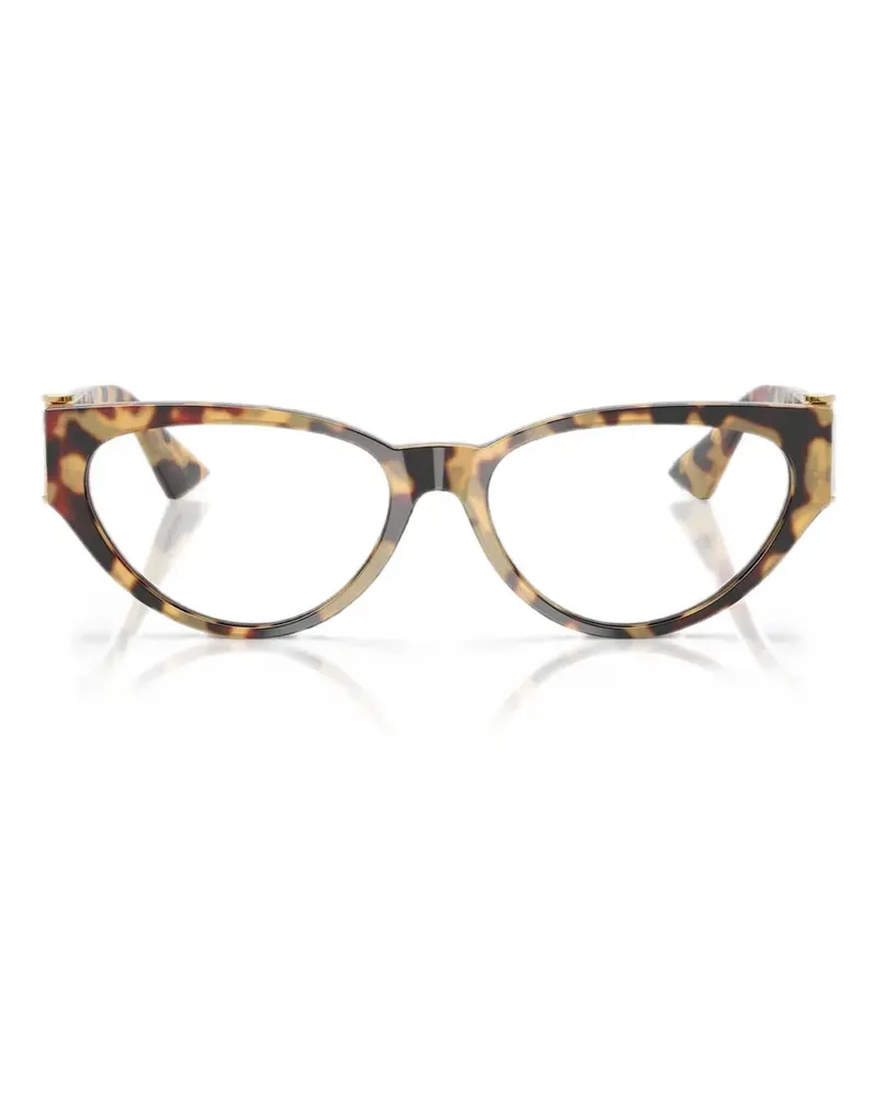 Versace Cat-Eye-Brille in Schildpattoptik - Nude Nude