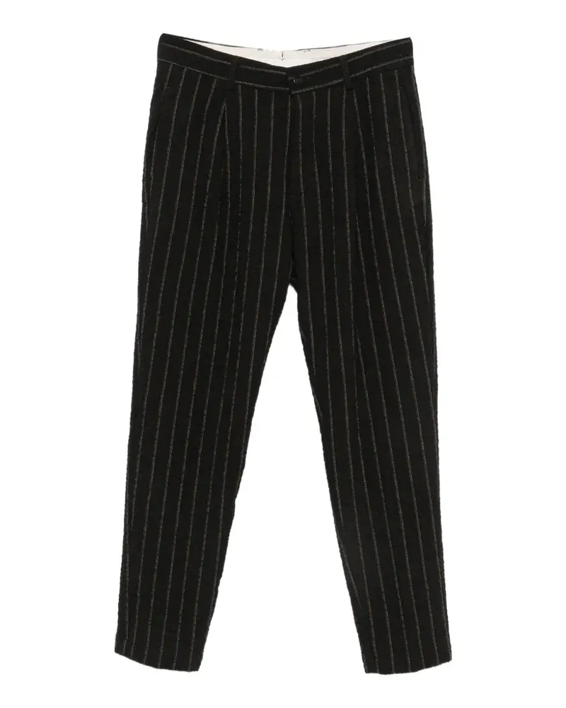 Original Vintage Style Hose mit Nadelstreifen - Schwarz Schwarz