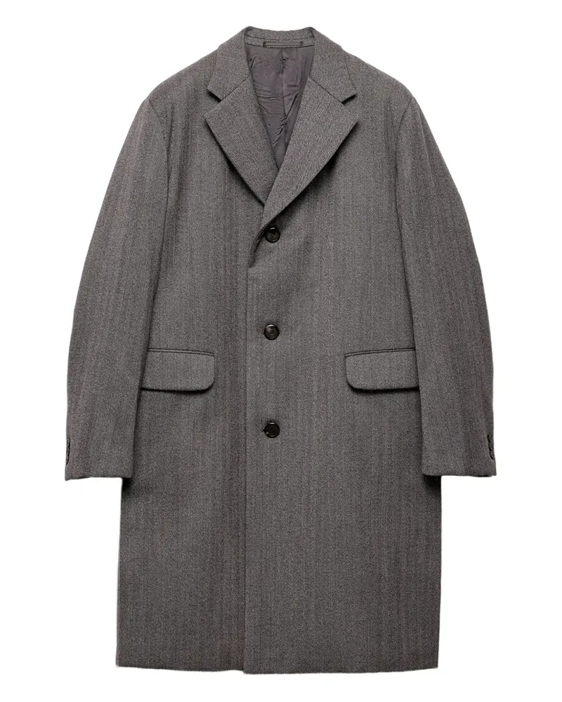 Prada Wollmantel mit fallendem Revers - Grau Grau