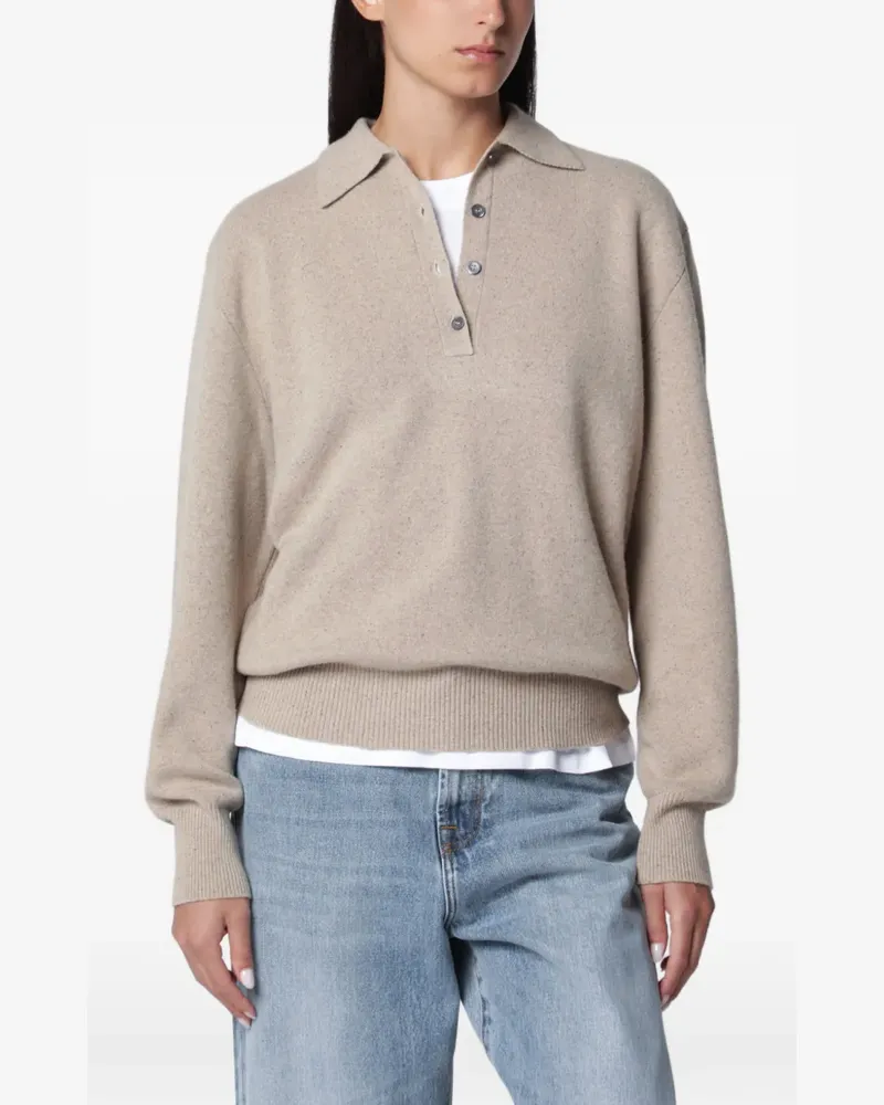 Róhe Poloshirt mit Knopfleiste - Nude Nude