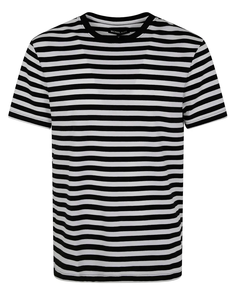 Michael Kors Gestreiftes T-Shirt - Schwarz Schwarz