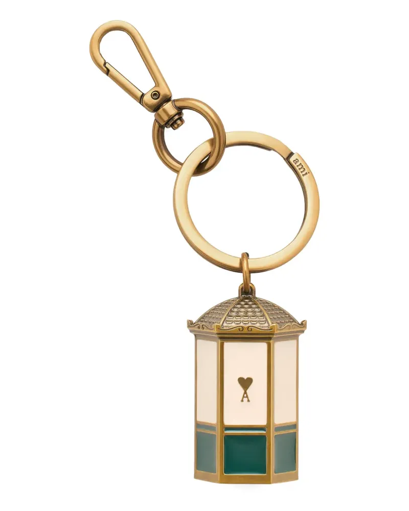 AMI Paris heart kiosk keyring - Nude Nude