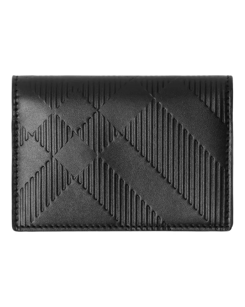 Burberry Kariertes Kartenetui mit Prägung - Schwarz Schwarz
