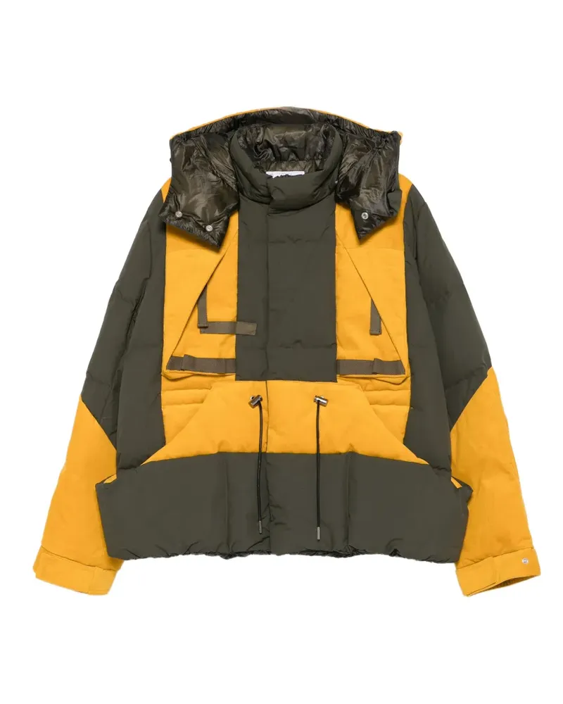 Sacai Daunenjacke mit Einsätzen - Gelb Gelb
