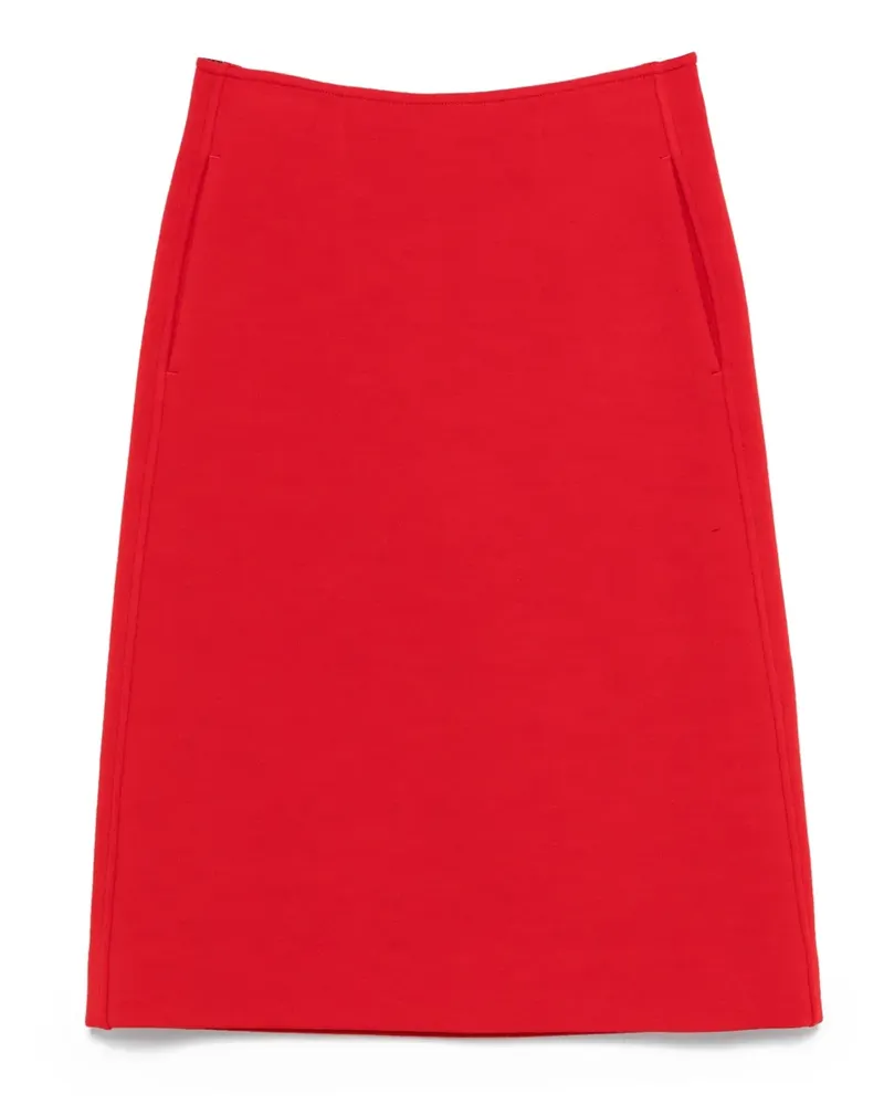 Jil Sander Rock mit Taschendetail - Rot Rot