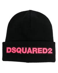 Dsquared2 Beanie mit Logo-Applikation Schwarz