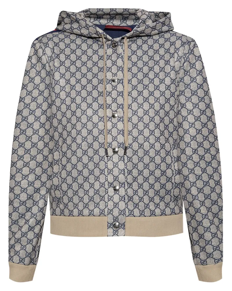 Gucci Kapuzenjacke mit Monogramm - Nude Nude
