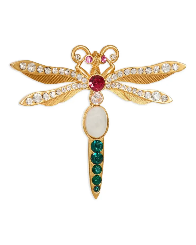 Balmain Insect Brosche aus Messing und Kristall - Gold Gold
