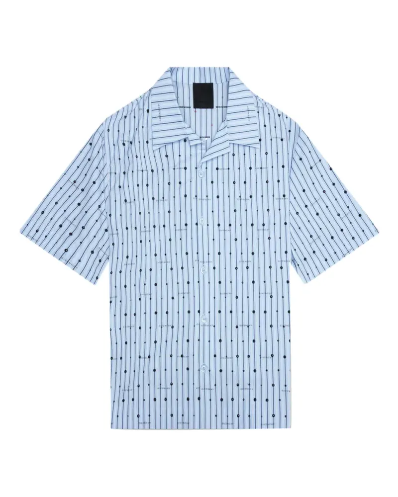 Givenchy Gestreiftes Hemd mit Verzierung - Blau Blau
