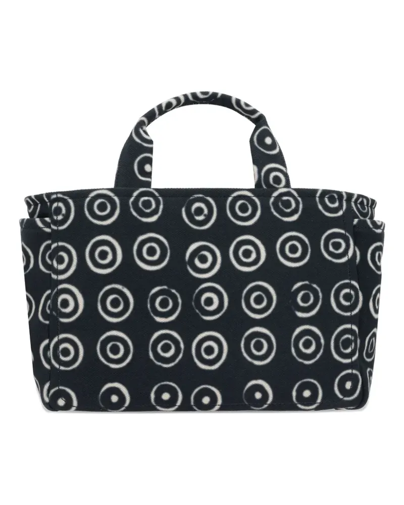 10 Corso Como Tote Bag aus Canvas mit Kreis-Print - Schwarz Schwarz