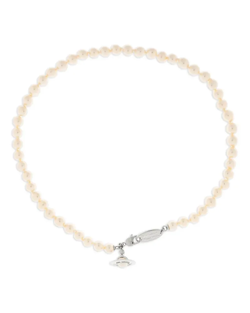 Vivienne Westwood Halskette mit Orb-Schild - Nude Nude