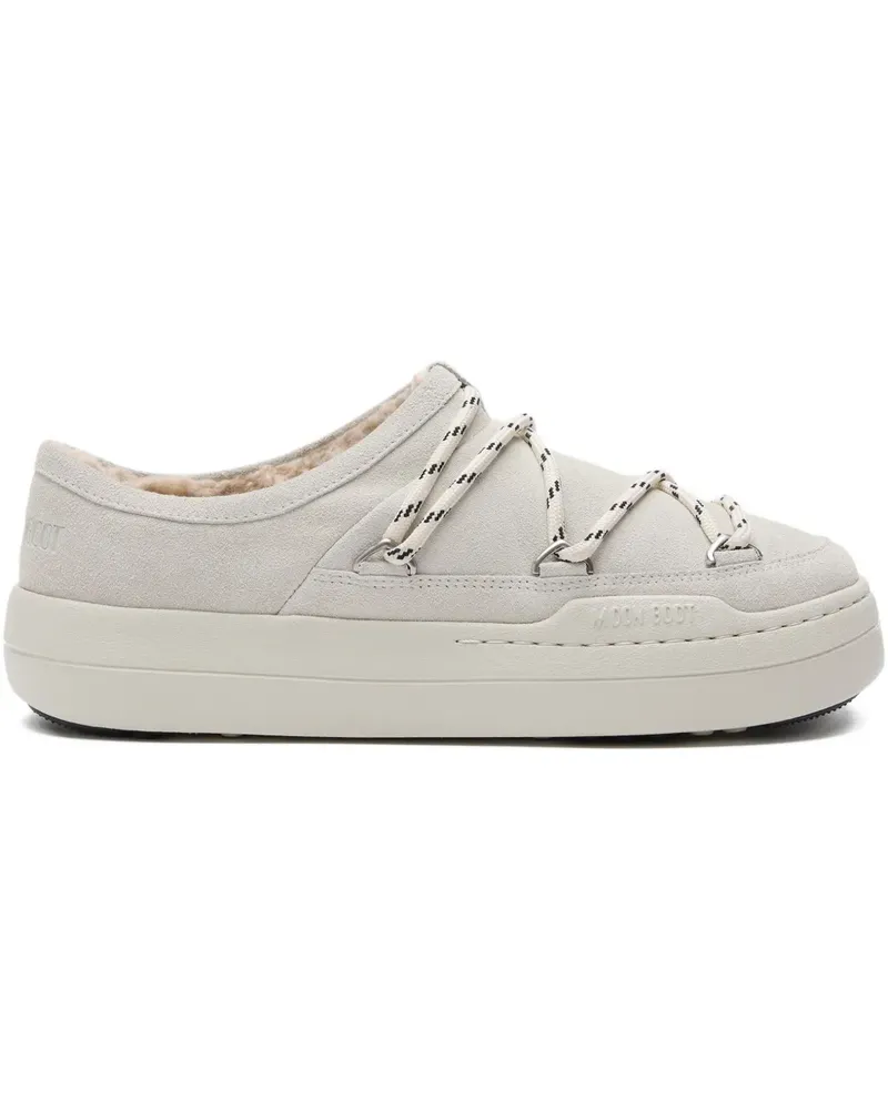 Moon Boot Park Slip-On-Shearling mit Schnürung - Grau Grau
