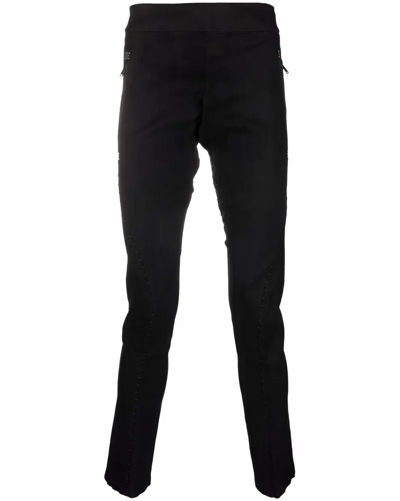 Isaac Sellam Schmale Lederhose - Schwarz Schwarz