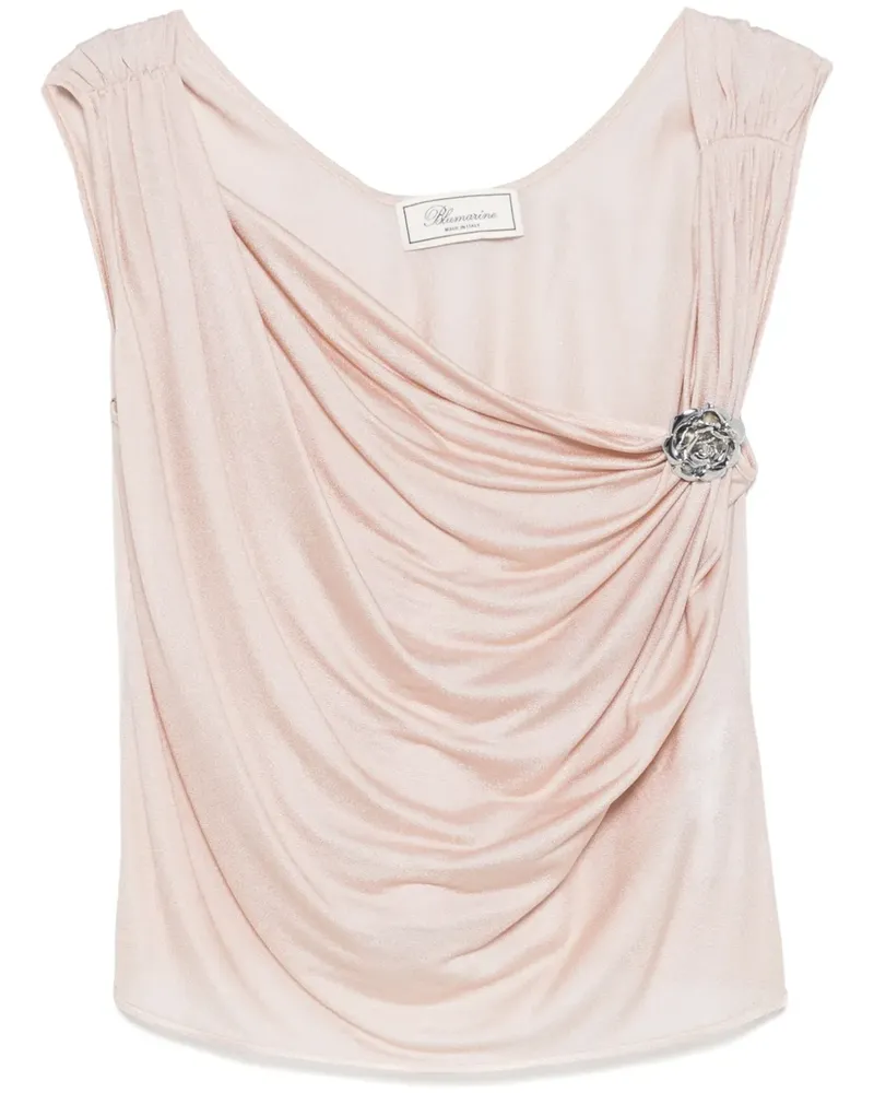 Blumarine Krepp-Tanktop - Rosa Rosa