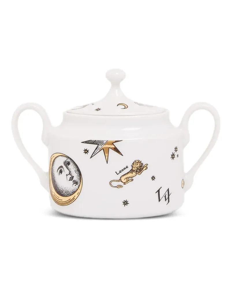 Fornasetti Klassische Zuckerdose - Weiß Weiß