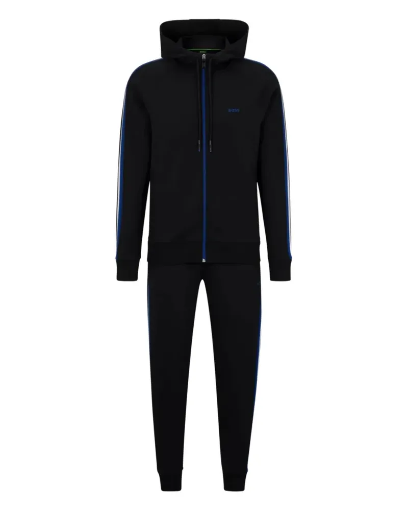 HUGO BOSS hooded stripe tracksuit - Schwarz Schwarz