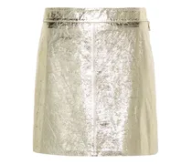 Metallischer Jinette Lederrock - Gold