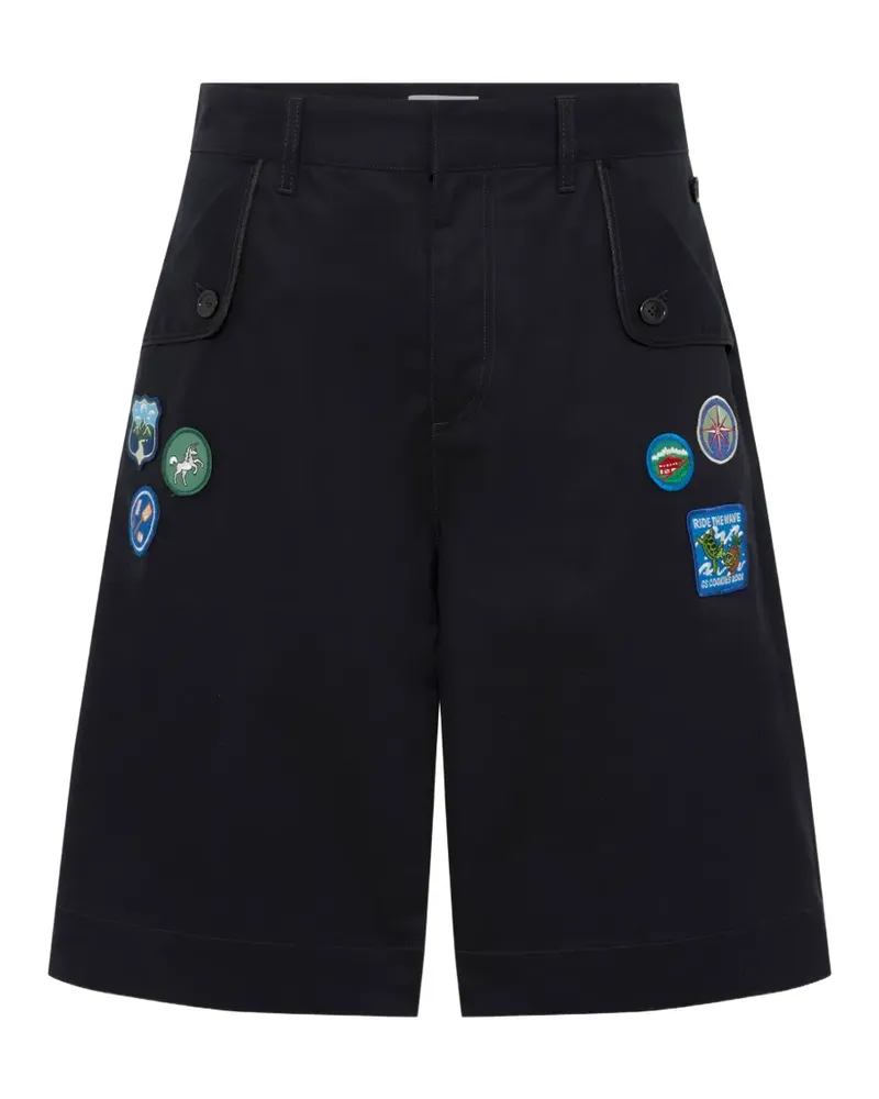 Marine Serre scout workwear bermudas - Blau Blau