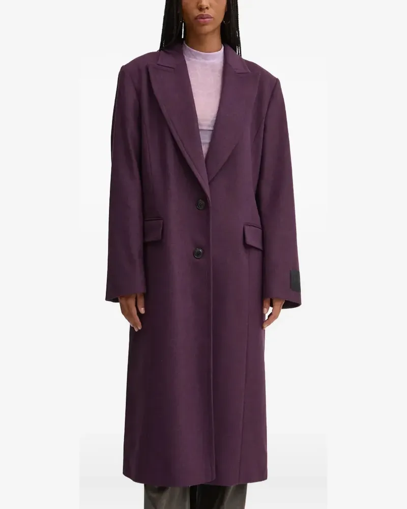 HUGO BOSS Einreihiger Mantel - Violett Violett