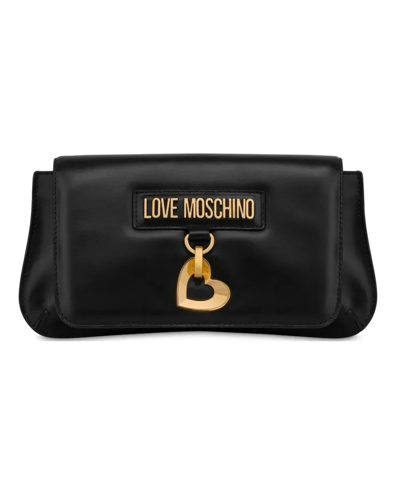 Moschino Schultertasche mit Logo - Schwarz Schwarz