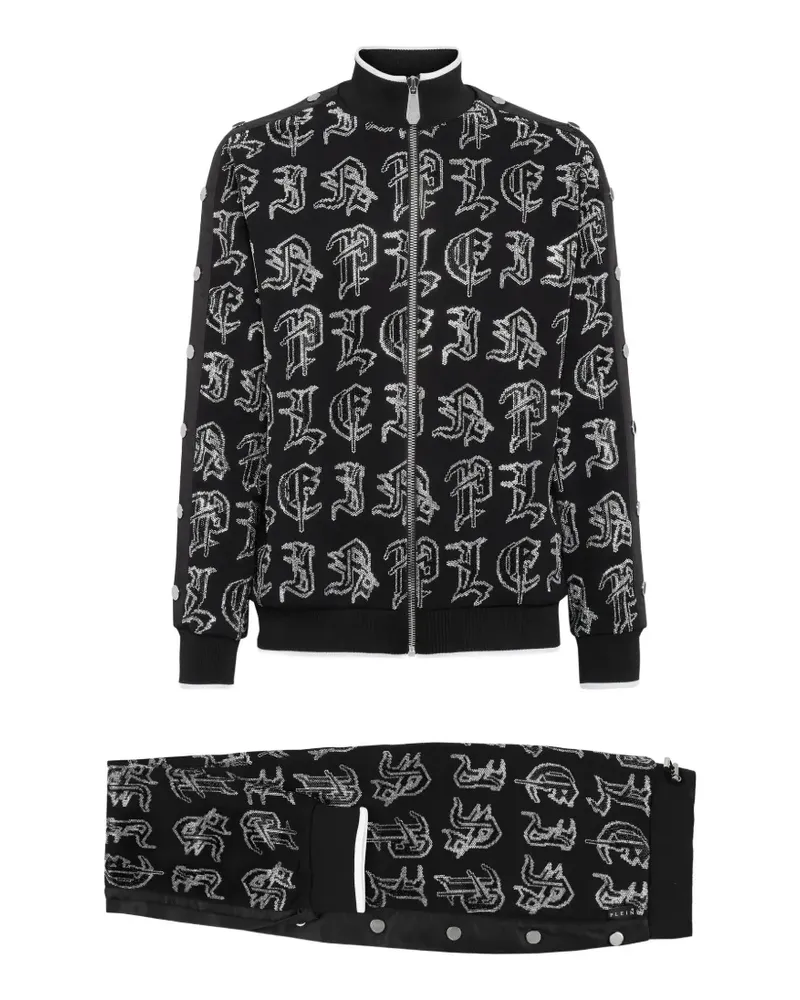 Philipp Plein Gothic Plein zip-up tracksuit (set of two) - Schwarz Schwarz