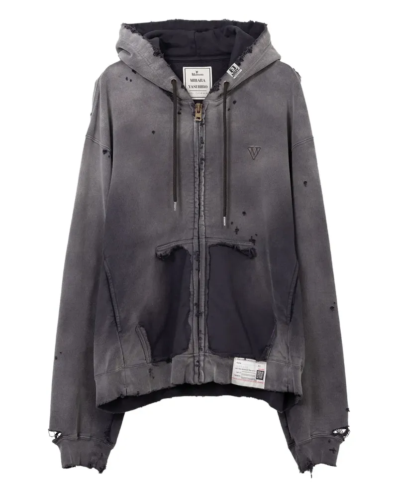 MIHARAYASUHIRO Ausgeblichene Sun Kapuzenjacke - Schwarz Schwarz