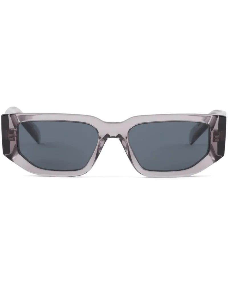 Prada Eckige Sonnenbrille mit Triangel-Logo - Grau Grau