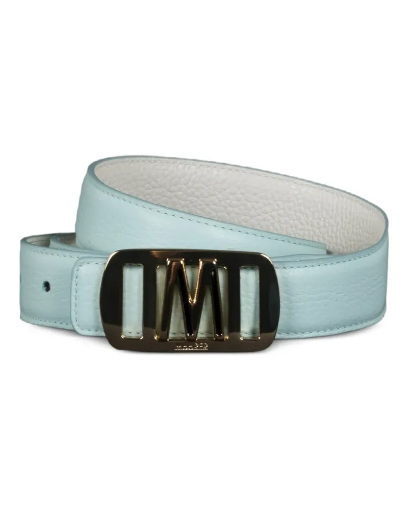 MOORER Hepsie reversible rectangular-buckle leather belt - Blau Blau