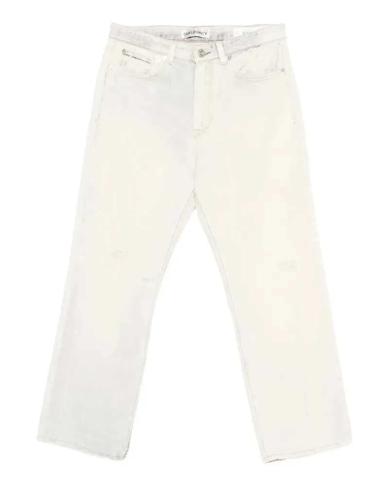 Our Legacy digital coffee-print jeans - Nude Nude
