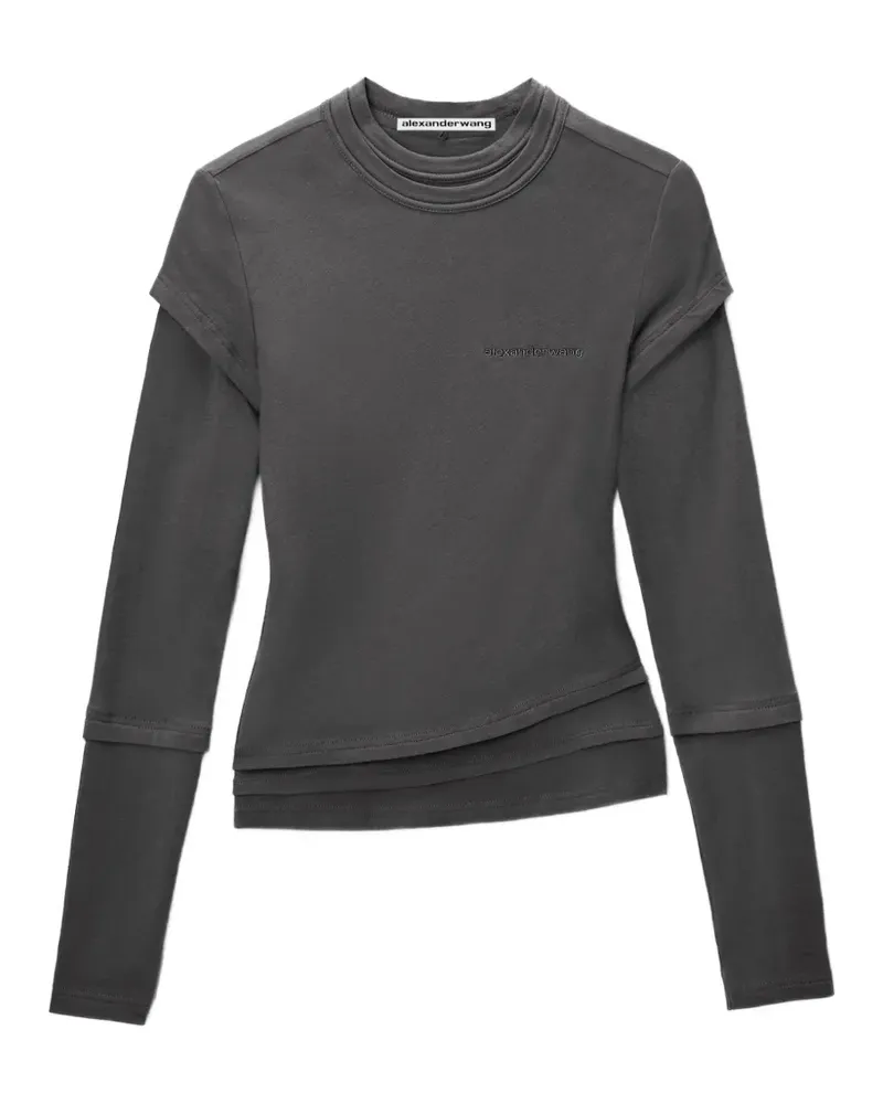 Alexander Wang LS Oberteil im Layering-Look - Grau Grau